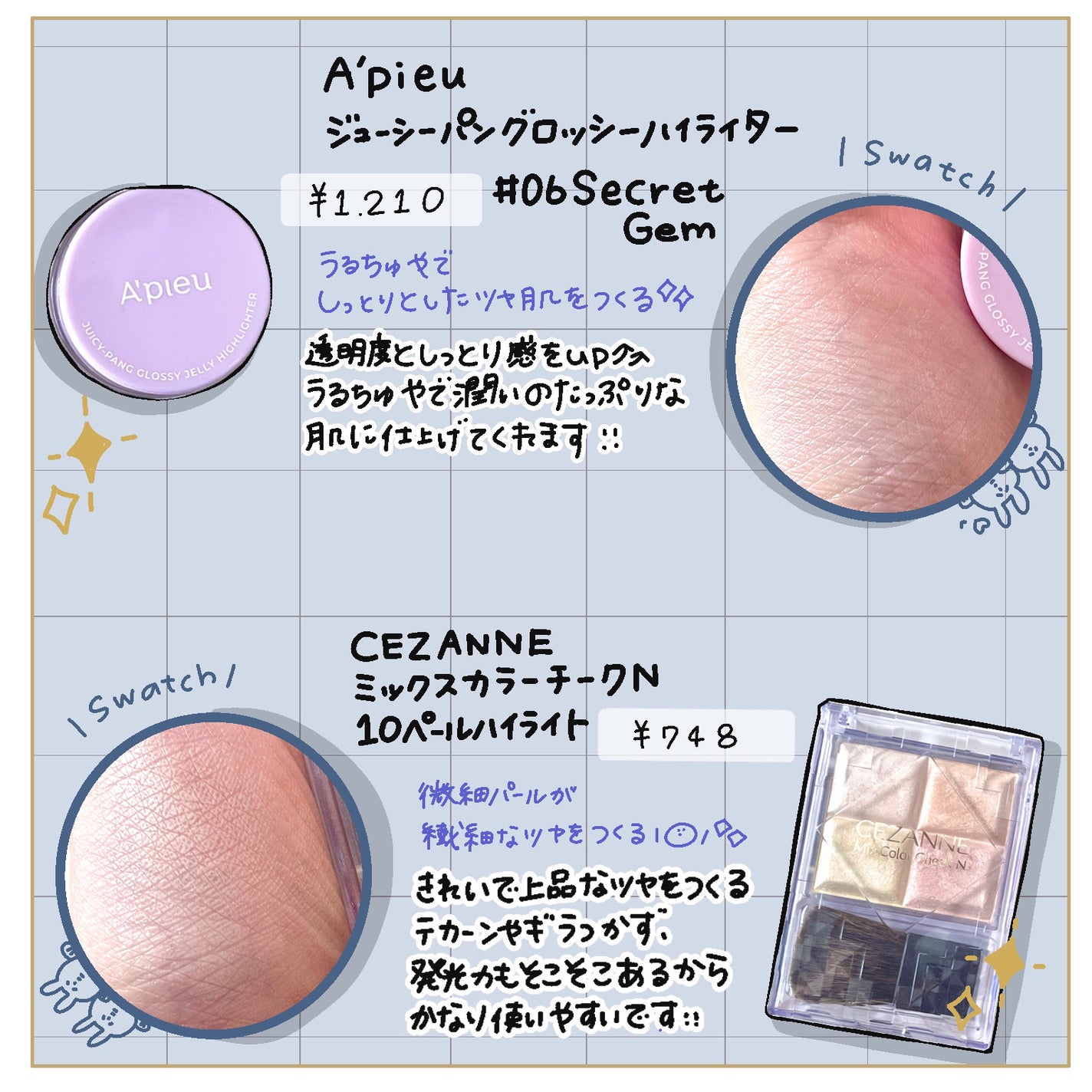 ミックスカラーチーク/CEZANNE/パウダーチークを使ったクチコミ(5枚目)