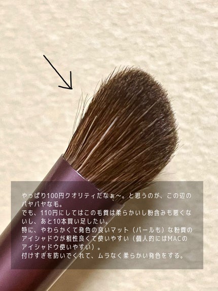 シェーディングブラシ 馬毛/DAISO/メイクブラシを使ったクチコミ(3枚目)