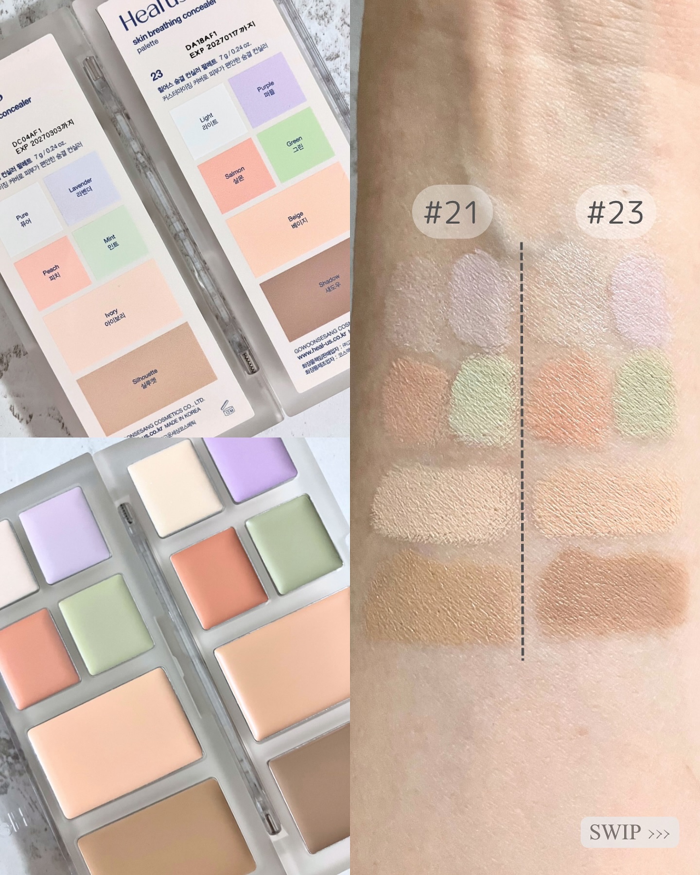 ブリージングコンシーラーパレット/Healus/パレットコンシーラーを使ったクチコミ（3枚目）