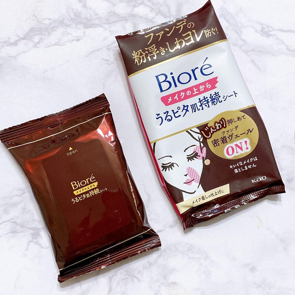 ビオレメイクの上からうるピタ肌持続シート/ビオレ/フェイスシートを使ったクチコミ(2枚目)