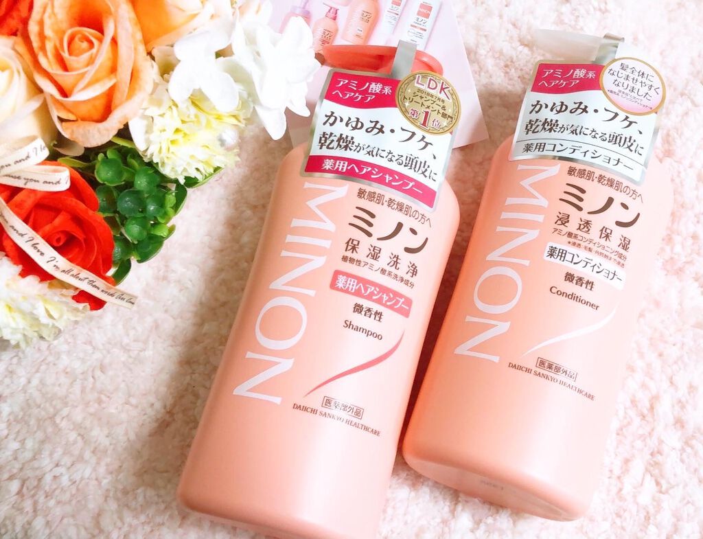 ミノン薬用ヘアシャンプー／薬用コンディショナー/ミノン/市販シャンプーを使ったクチコミ（1枚目）