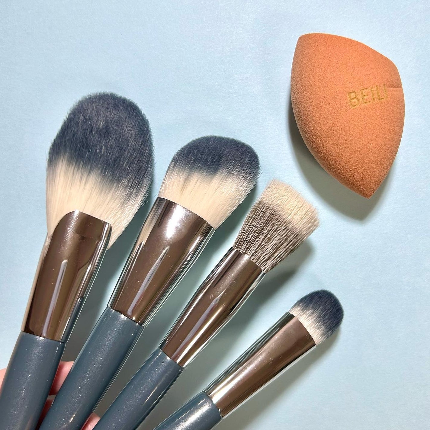 メイクブラシ 11本セット メイクポ ーチとスポンジ付き/BEILI/メイクブラシを使ったクチコミ(3枚目)