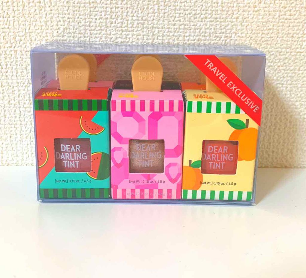 ディアダーリン ウォータージェルティント （アイスティント）/ETUDE/口紅を使ったクチコミ（3枚目）