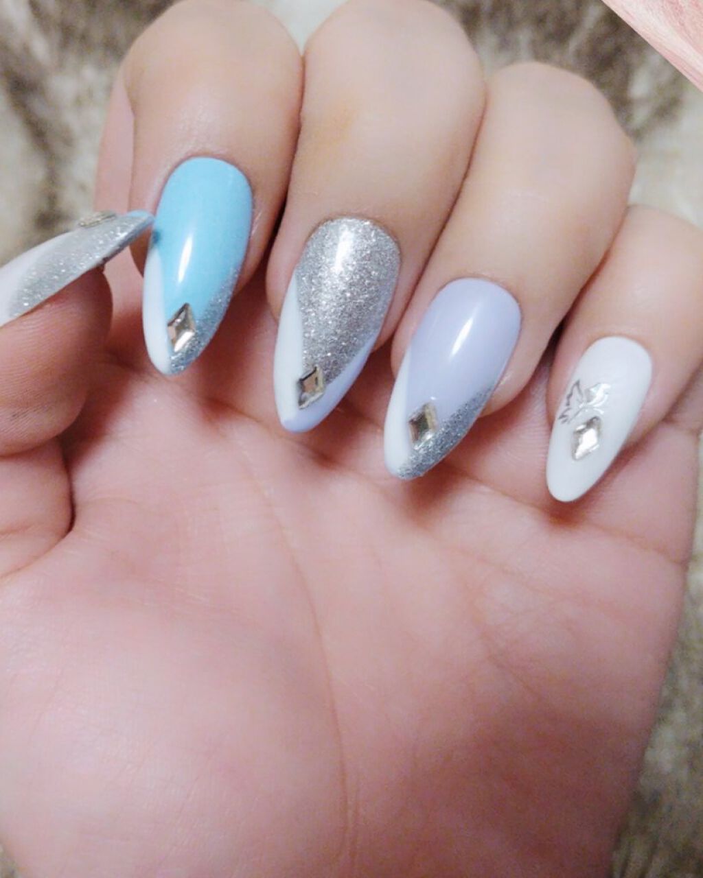 ジェルネイル（ライト対応）/セリア/ジェルネイルを使ったクチコミ（1枚目）