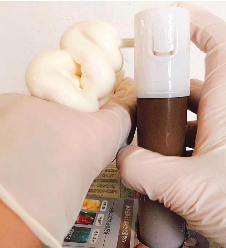 泡クリームカラー/ビゲン/ヘアカラーを使ったクチコミ(3枚目)