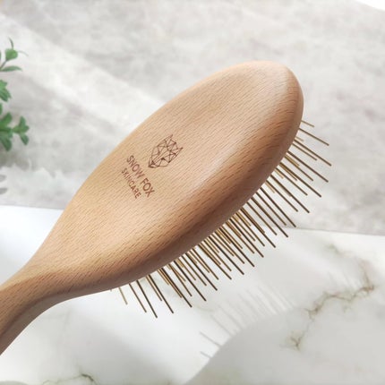 プレミアム FOXカッサ ウッド ヘアブラシ/SNOW FOX SKINCARE/メイクブラシを使ったクチコミ(4枚目)