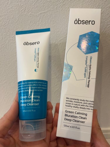 obsero クリーンディープクレンザーのクチコミ「⚪️obsero 
グリーンカーミングブルーレーションクリーンディープクレンザー（120ml）.....」（3枚目）