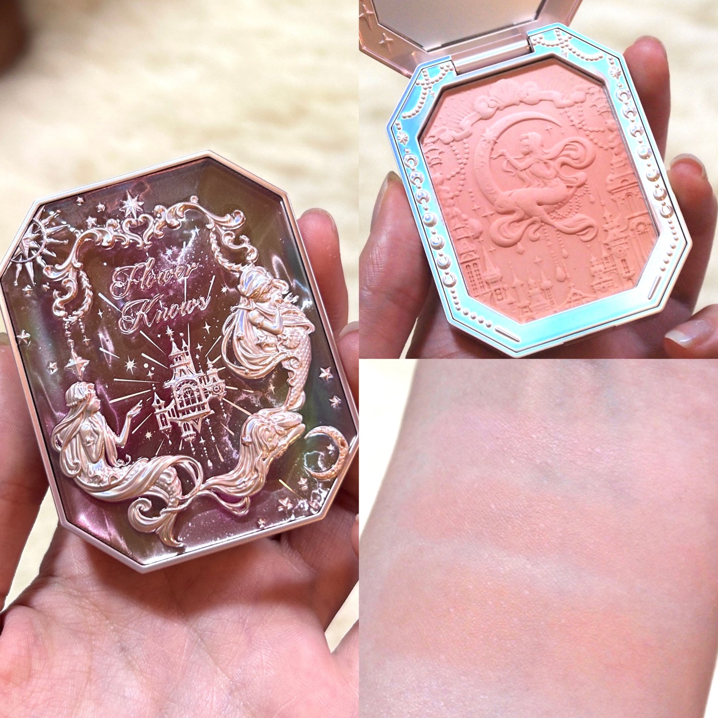 月光人魚 ジュエリーチークブラッシュ/FlowerKnows/パウダーチークを使ったクチコミ(4枚目)