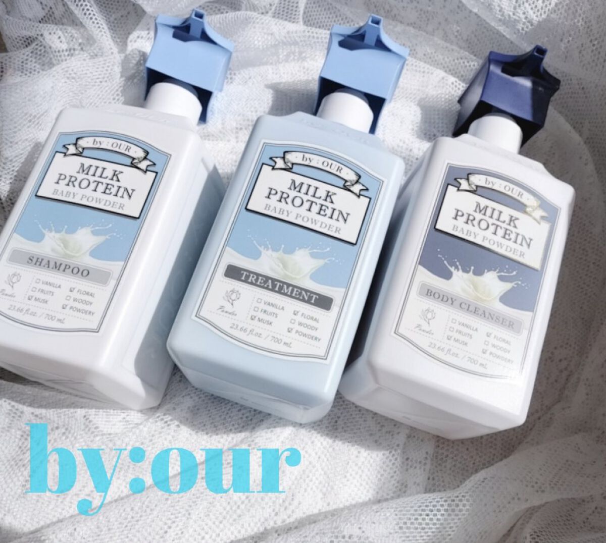 ミルクプロテイン シャンプー/ トリートメント ベビーパウダー シャンプー 700ml/by : OUR/サロンシャンプーを使ったクチコミ（1枚目）