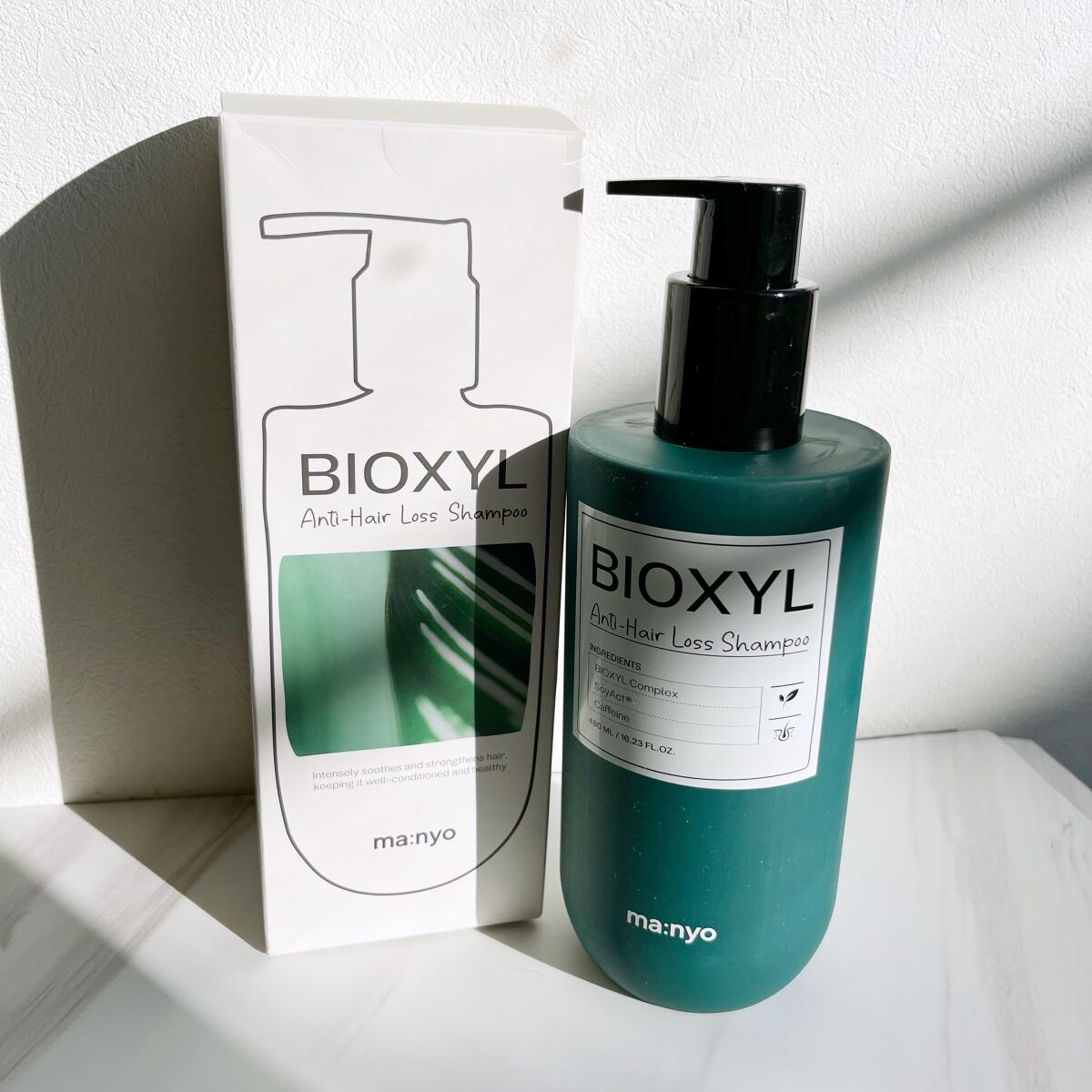 バイオクシル アンチヘアロスライン シャンプー／トリートメント シャンプー480ml/manyo/市販シャンプーを使ったクチコミ（1枚目）