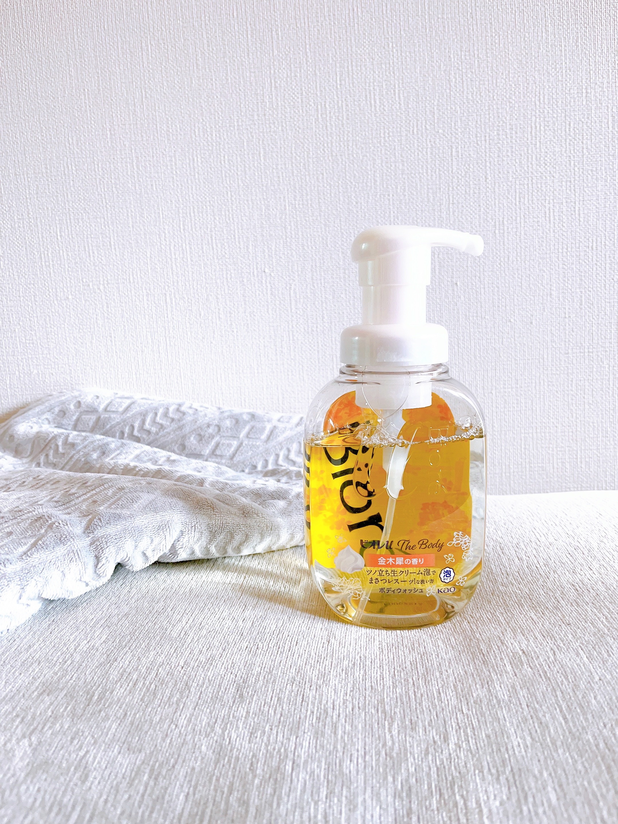 ビオレｕザ ボディ 泡タイプ ボディウォッシュ 金木犀の香り/ビオレu/ボディソープを使ったクチコミ（2枚目）