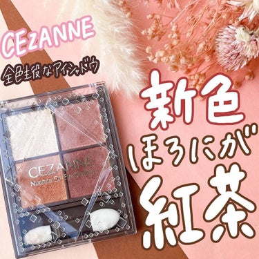 Nanami🤍プチプラ好きのブルベ冬×イエベ春 on LIPS 「【セザンヌ】新色✨紅茶アイシャドウ☕️🤎こんばんは🤍16タイプ..」（1枚目）