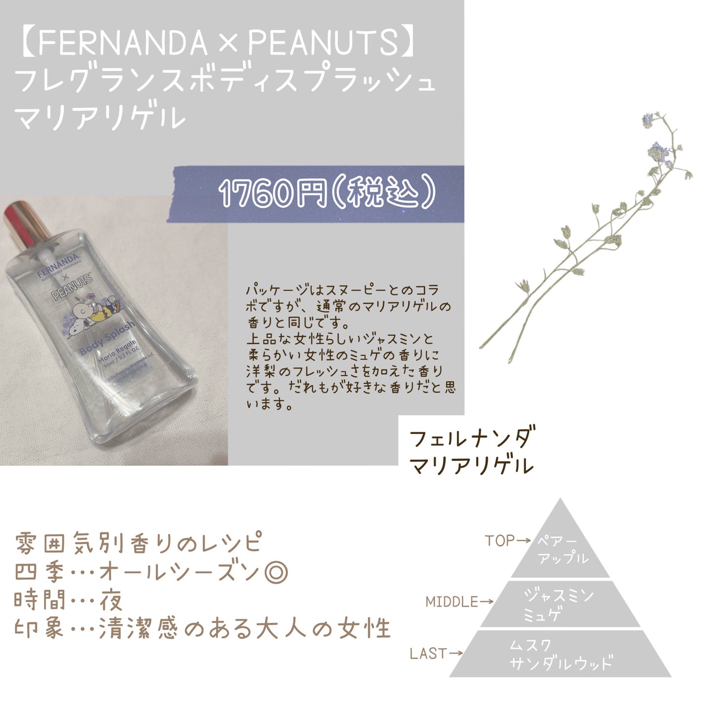 ボディファンタジー ピュア ボディスプレー ヒズクリーンランドリー 59mL/ボディファンタジー/香水(レディース)を使ったクチコミ(6枚目)