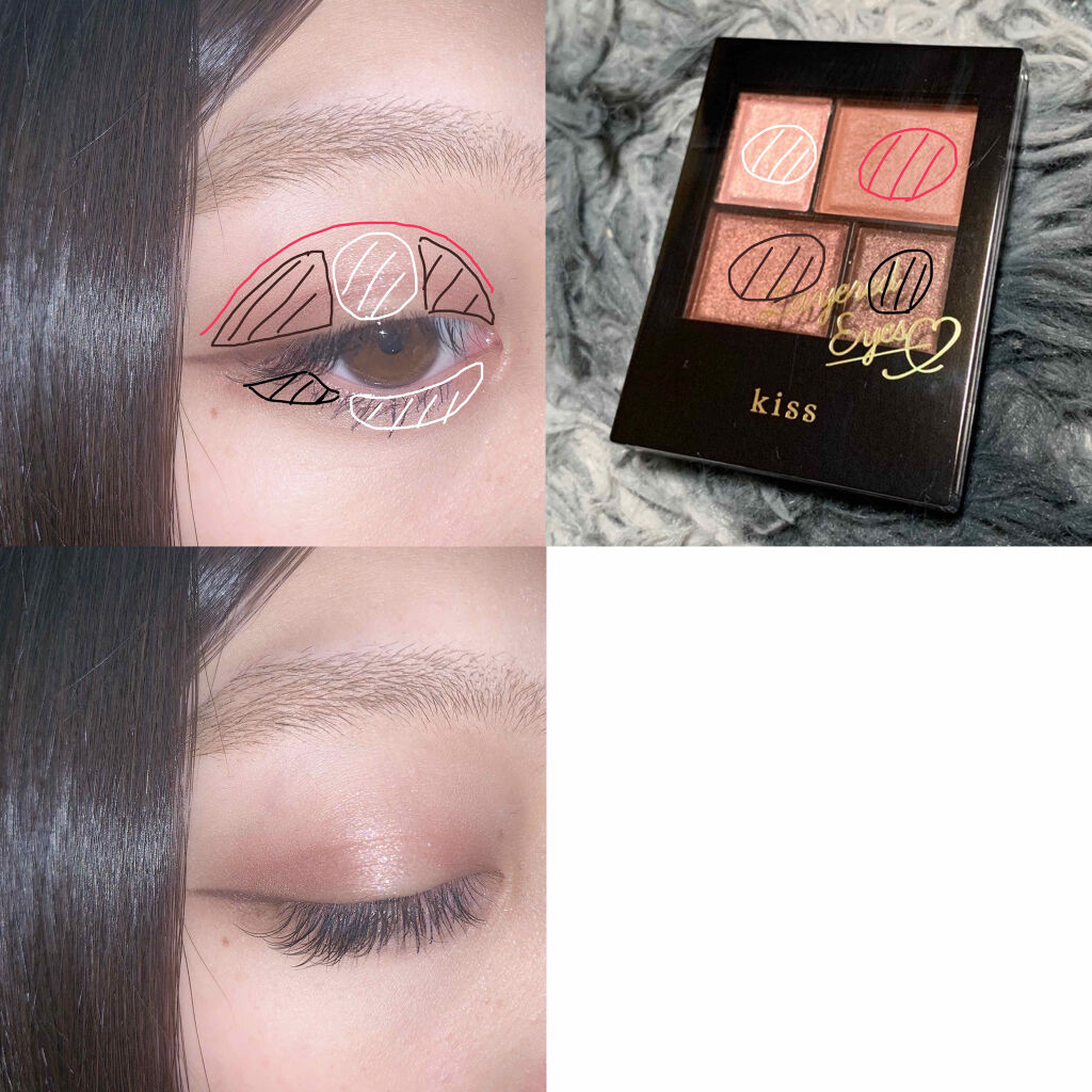 レイヤードアイズ/KiSS/アイシャドウパレットを使ったクチコミ（2枚目）