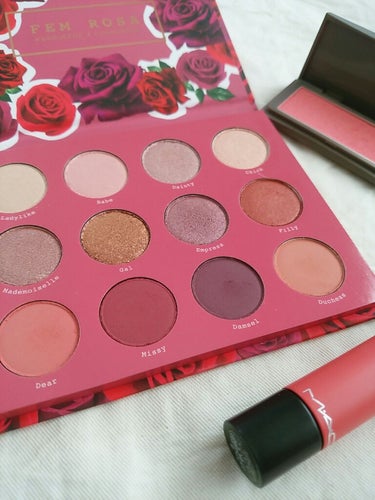 Fem Rosa Karrueche - Pressed Powder Shadow Palette - She/ColourPop/パウダーアイシャドウを使ったクチコミ（1枚目）