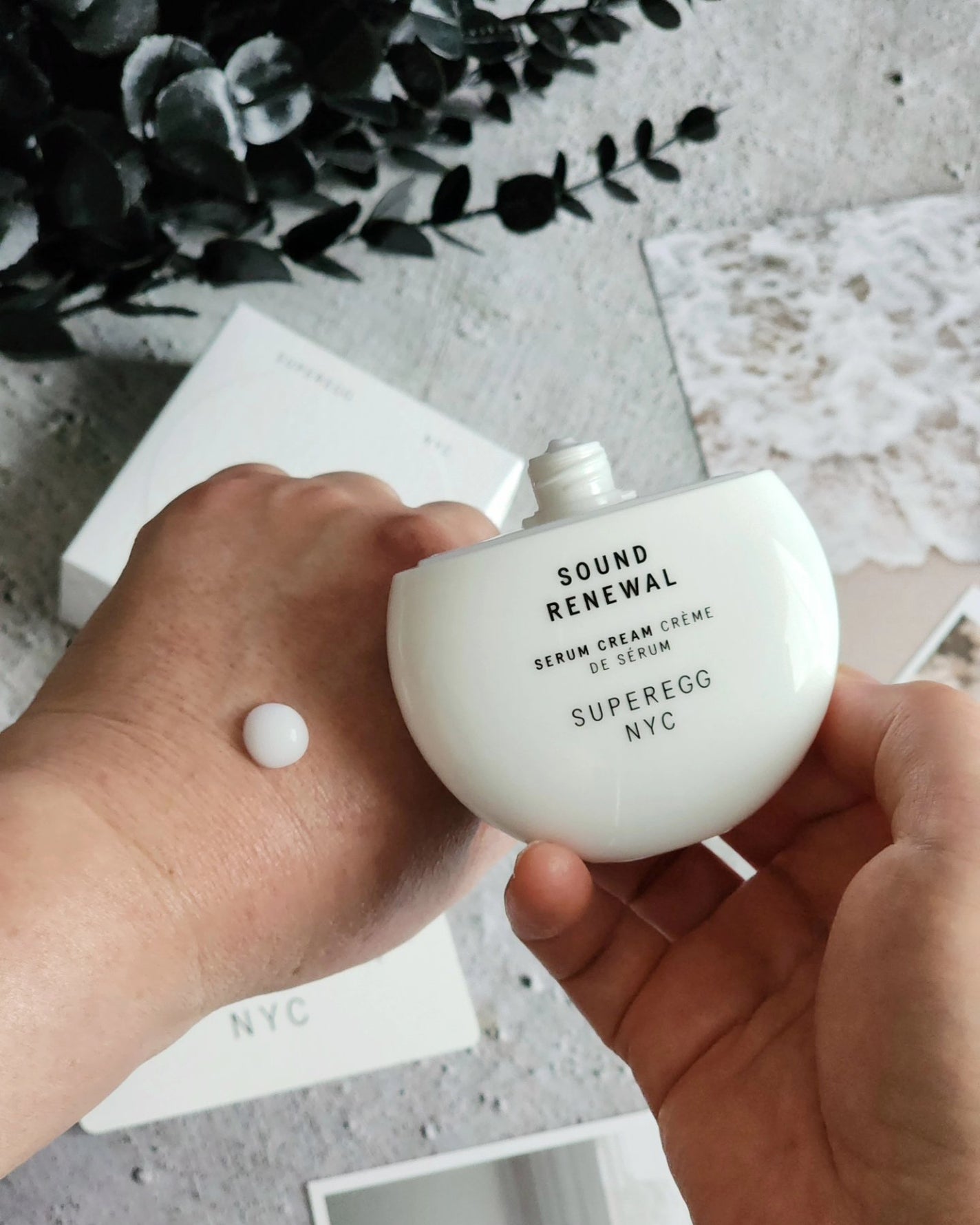 サウンド リニューアル セラムクリーム/SUPEREGG /フェイスクリームを使ったクチコミ(2枚目)