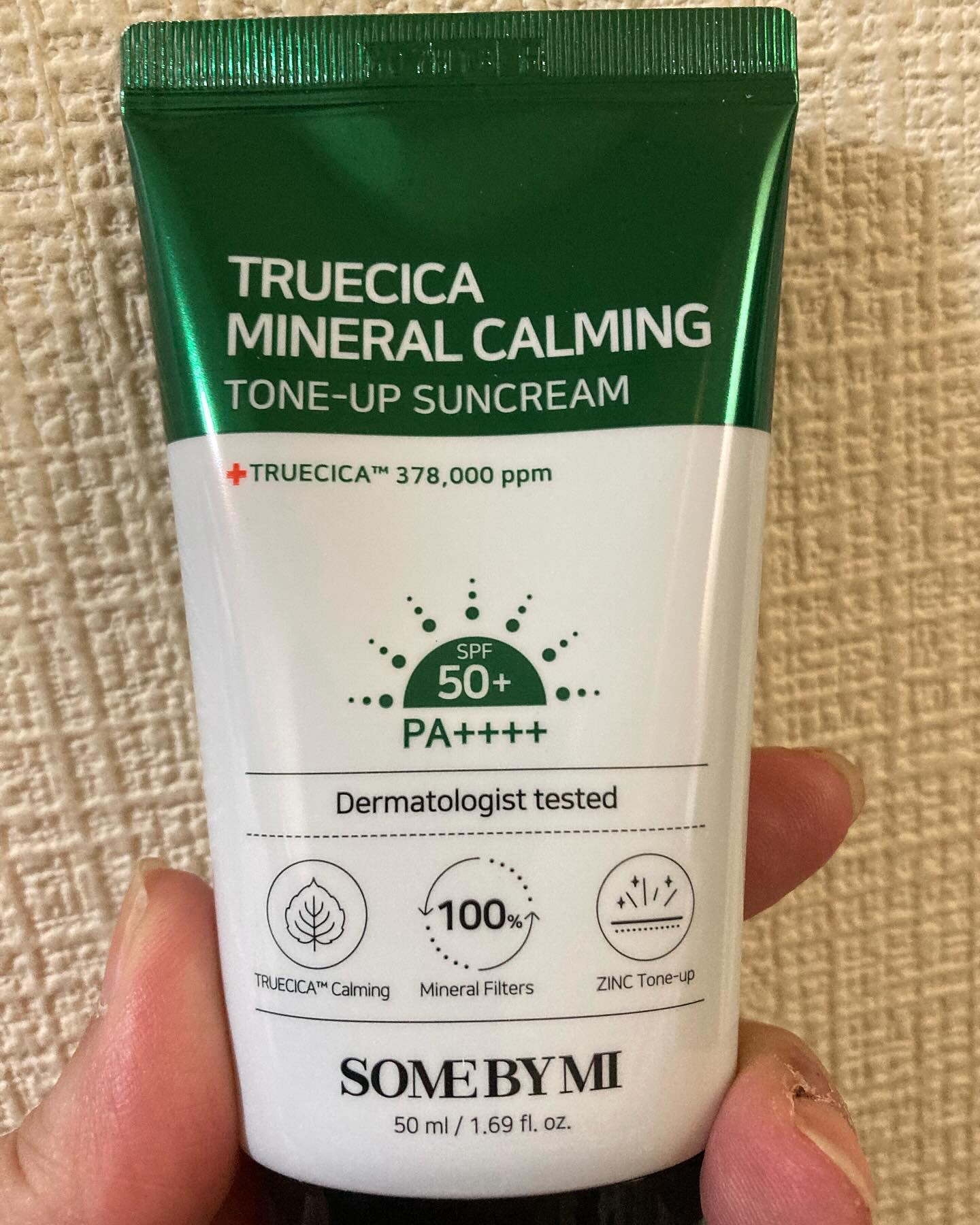 TRUECICAミネラルカーミングトーンアップ 日焼け止め/SOME BY MI/日焼け止めクリームを使ったクチコミ（2枚目）