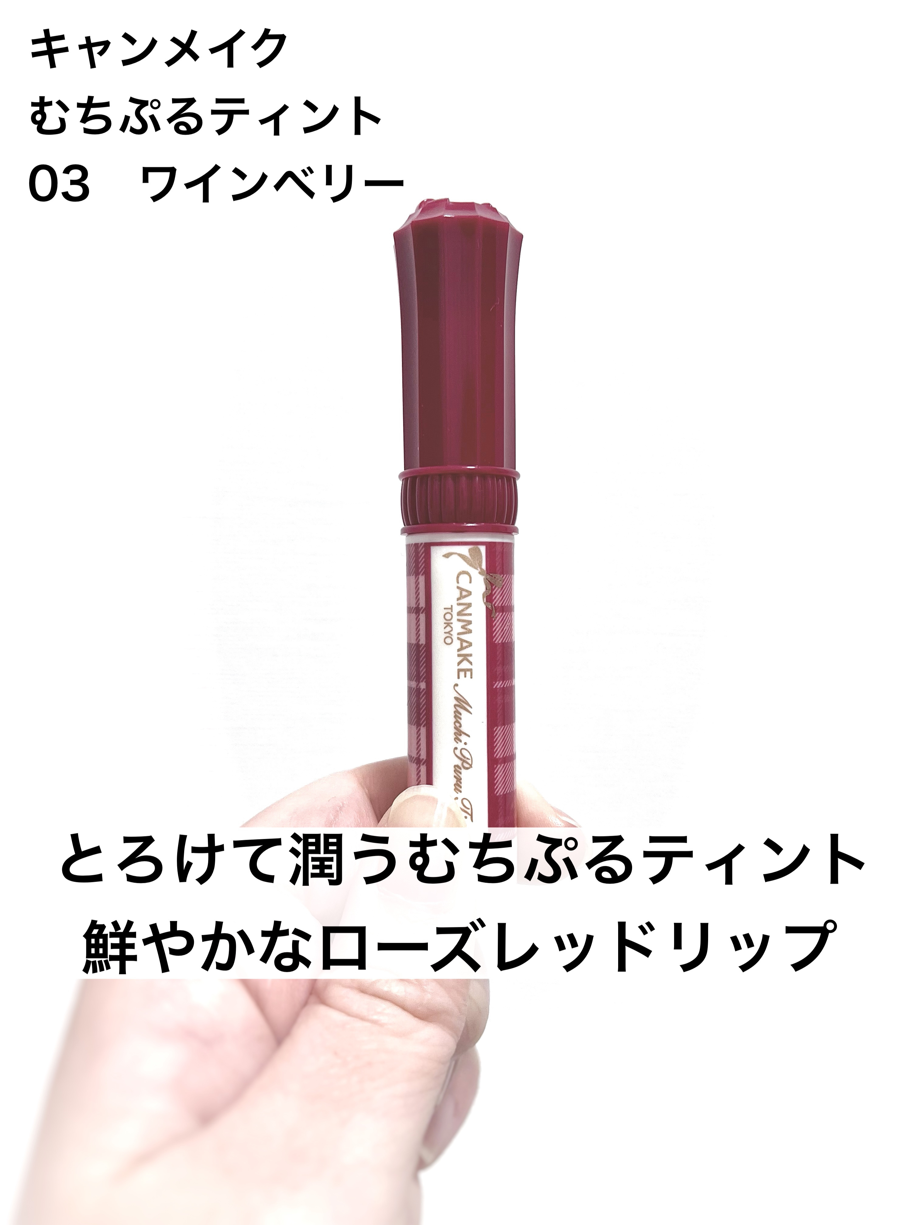 むちぷるティント 03 ワインベリー/キャンメイク/リップティントを使ったクチコミ（1枚目）