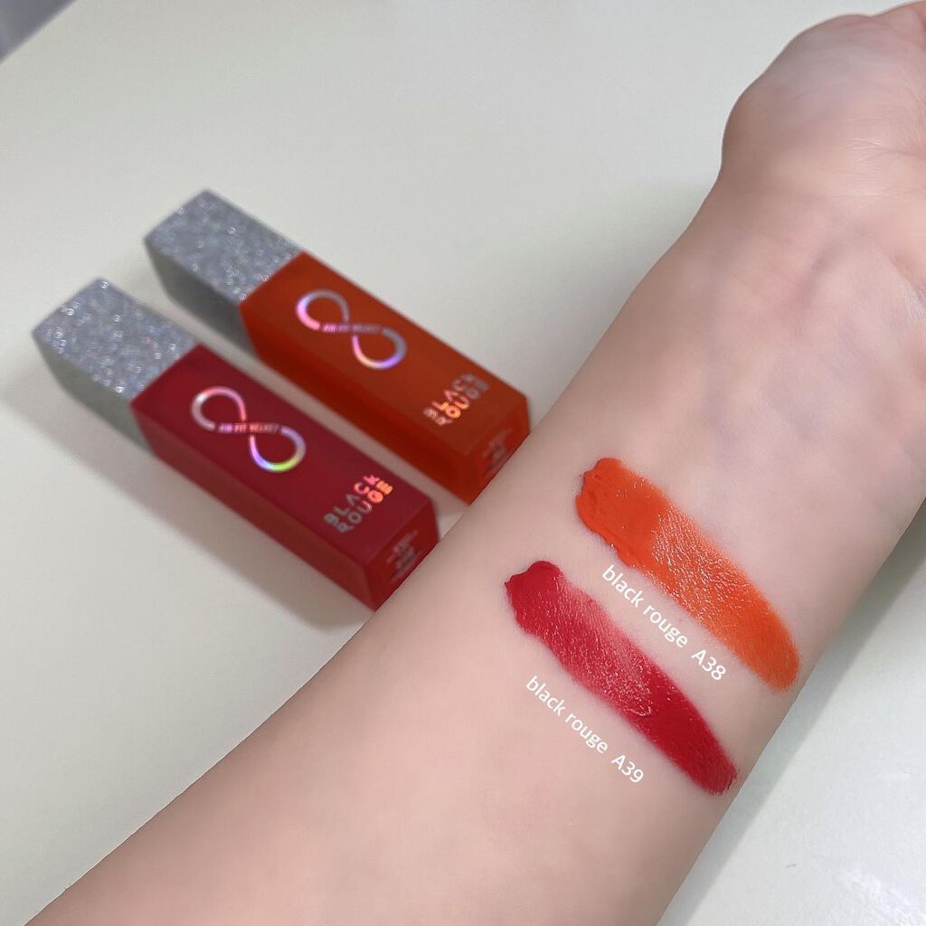 エアフィットベルベットティント/BLACK ROUGE/リップティントを使ったクチコミ(2枚目)