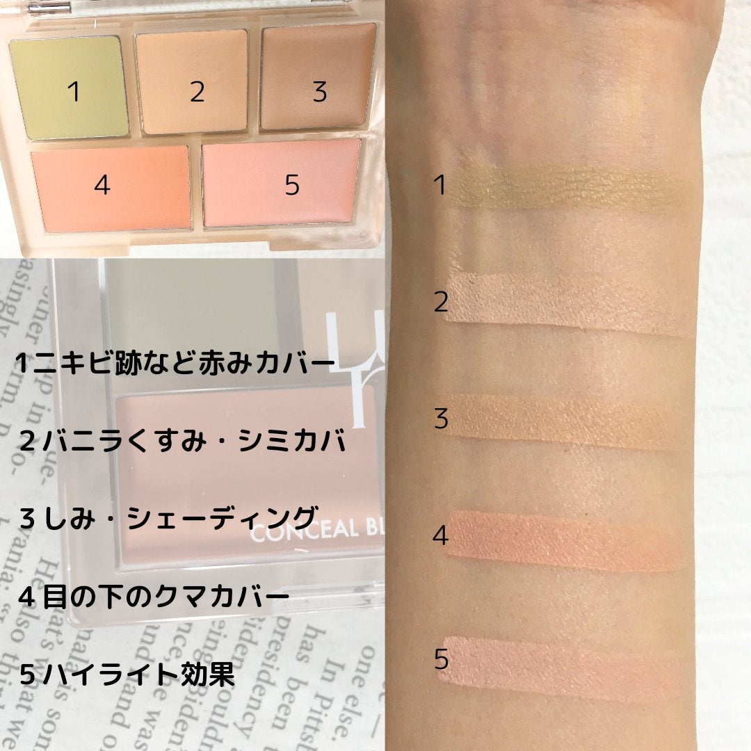 コンシールブレンダーパレット/LUNA/パレットコンシーラーを使ったクチコミ(4枚目)