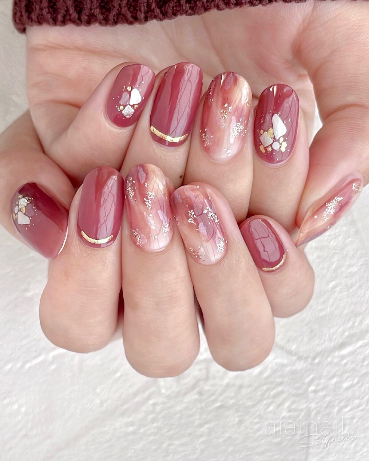 冬ネイルのネイルデザイン】ゼリーミックスネイル｜GELATO FACTORYの