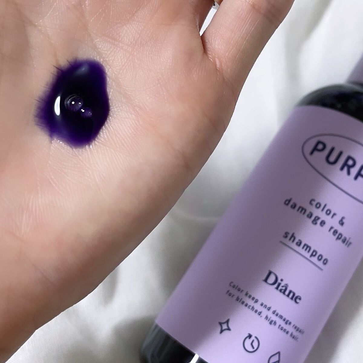 カラーシャンプー＆トリートメント トリートメント パープル/ダイアン/市販シャンプーを使ったクチコミ（3枚目）