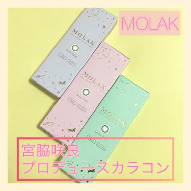 MOLAK 1day

宮脇咲良ちゃんプロデュースのカラコン🌟

サクラペタル
着色直径　13.3mm
 ピンクブラウンの可愛い瞳にしてくれます。
私の目の色的にはちゅるんとなって1番盛れるカラコンです