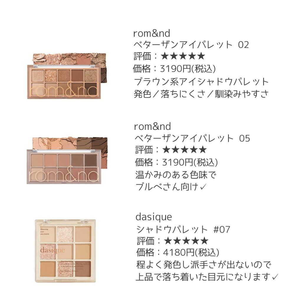 ベターザンパレット/rom&nd/アイシャドウパレットを使ったクチコミ（3枚目）