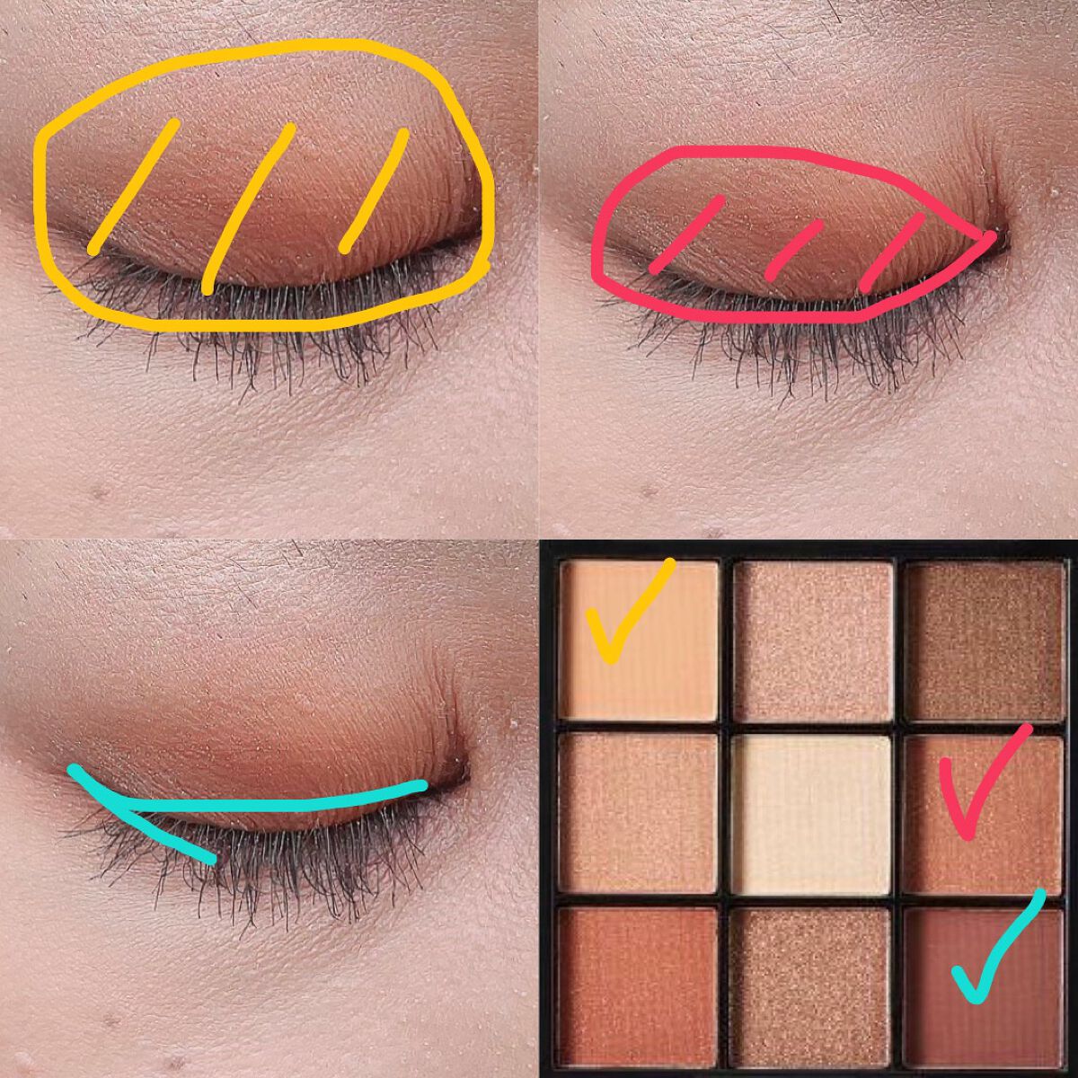 UR GLAM BLOOMING EYE COLOR PALETTE/U R GLAM/アイシャドウパレットを使ったクチコミ(2枚目)