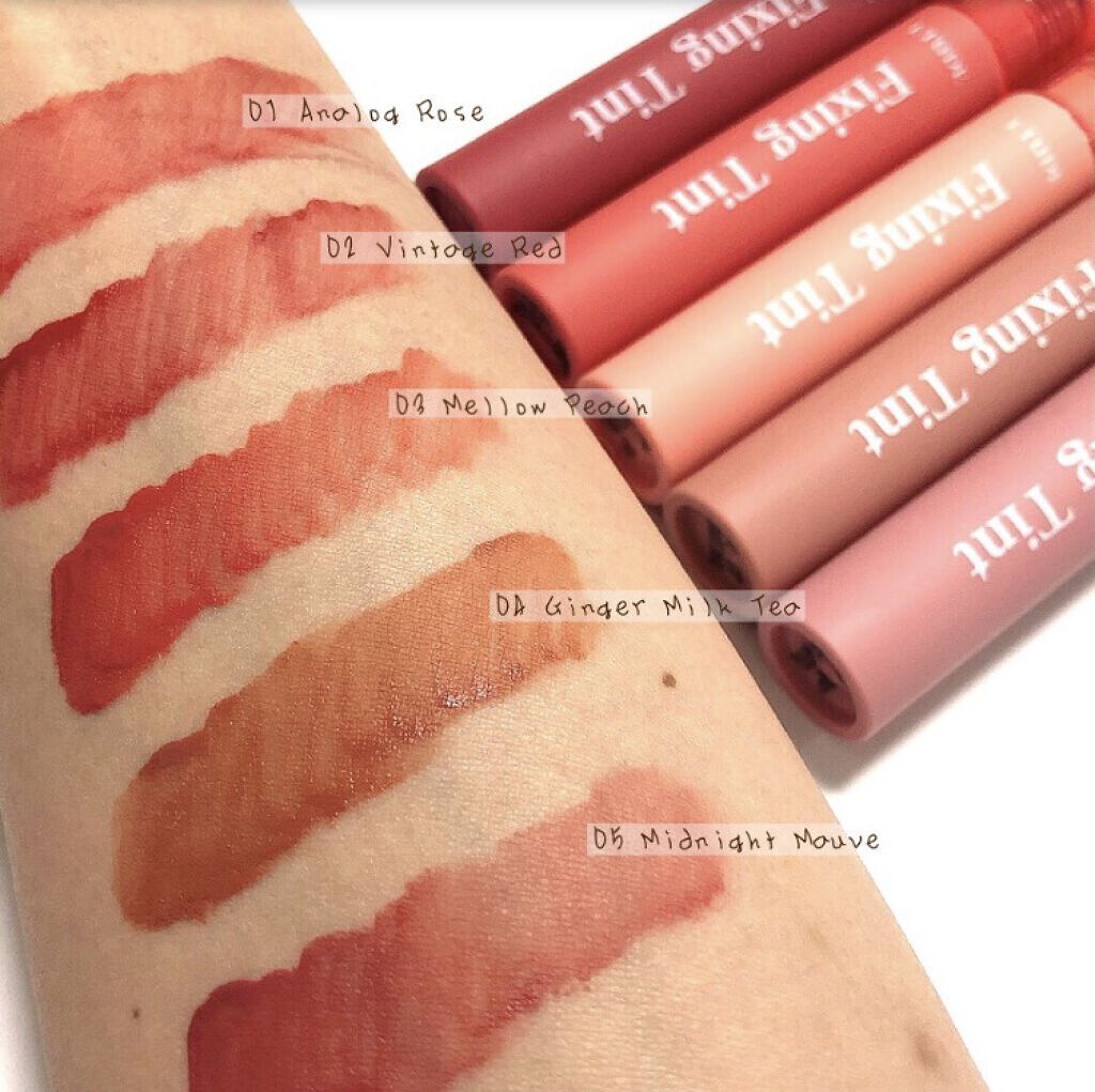 フィクシングティント スモーキーチェリー/ETUDE/リップティントを使ったクチコミ（2枚目）