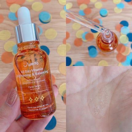 オールデイビタミンブライトニング&バランシングフェイシャルセラム/JUMISO/美容液を使ったクチコミ(7枚目)