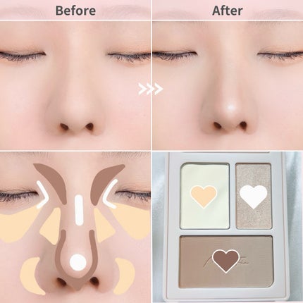 チート顔コントゥアパレット/MilleFée/パウダーハイライトを使ったクチコミ(5枚目)