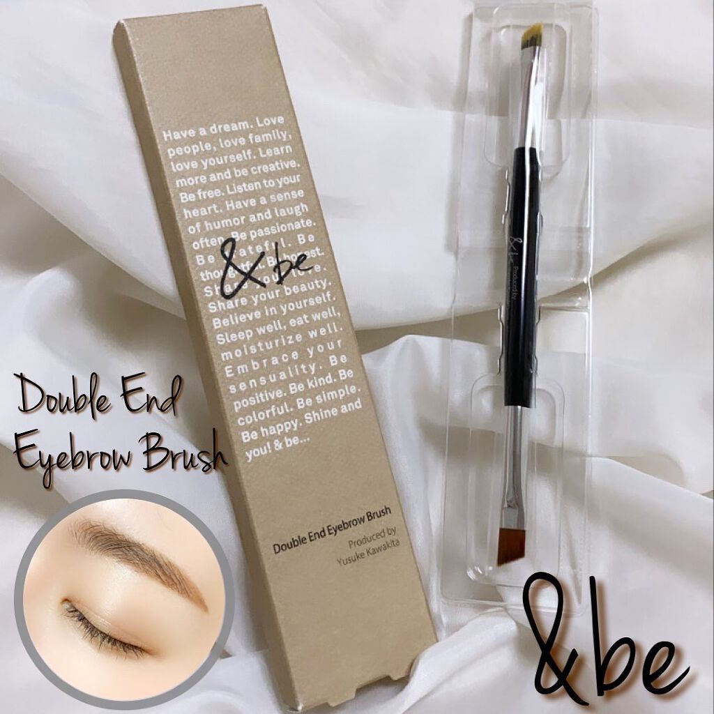ダブルエンドアイブロウブラシ熊野筆/＆be/メイクブラシを使ったクチコミ（1枚目）