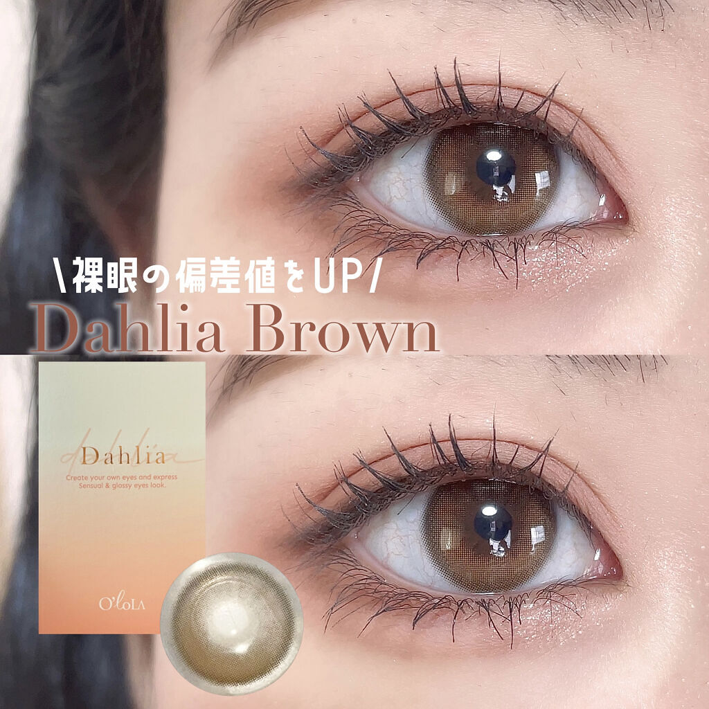 ダリアブラウンマンスリー (DAHLIA BROWN monthly)/OLOLA/１ヶ月（１MONTH）カラコンを使ったクチコミ（1枚目）