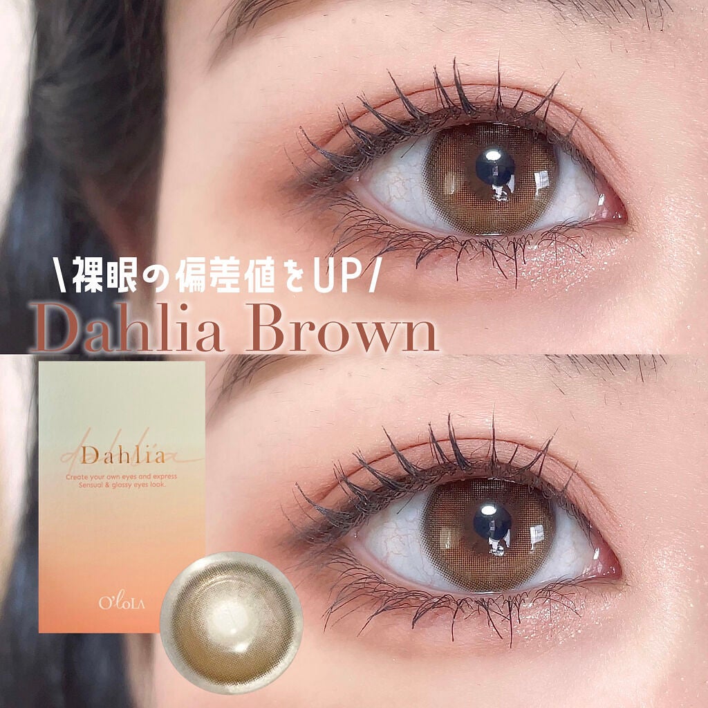ダリアブラウンマンスリー (DAHLIA BROWN monthly)/OLOLA/1ヶ月(1MONTH)カラコンを使ったクチコミ(1枚目)