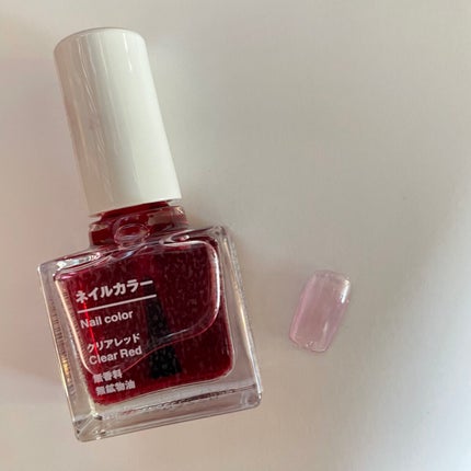 ネイルカラー クリアレッド/無印良品/ネイル用品の画像