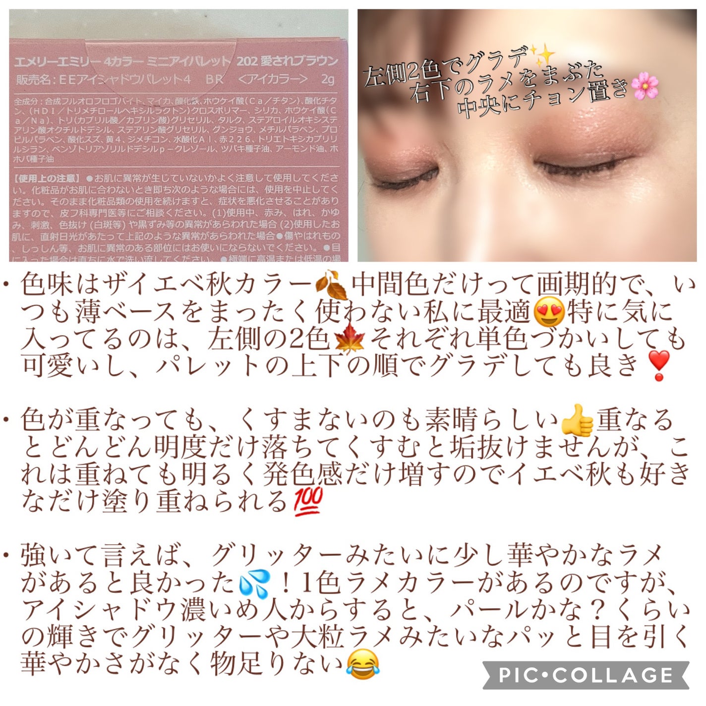 4カラー ミニアイパレット/Emery Emily/アイシャドウパレットを使ったクチコミ(3枚目)