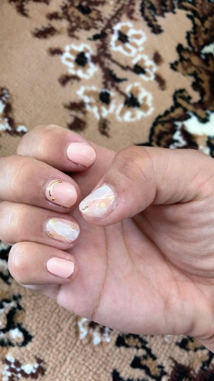 セミキュアジェルネイル(ハンド)/ohora/ネイルシールを使ったクチコミ(5枚目)