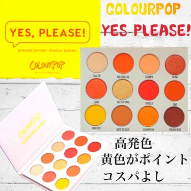 ColourPop Yes,Please! Shadow Paletteのクチコミ「カラーポップ のパレットと言えば、YES,PLEASEが一番有名なのかなと思います。

有名に.....」（1枚目）