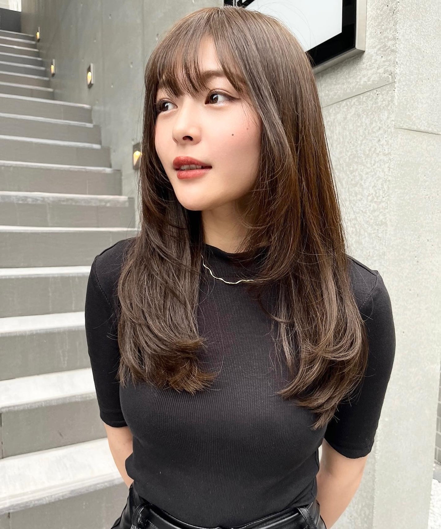 HARUNA on LIPS 「人気スタイルなレイヤーカット❤️💭💭ワンカールでおしゃれに簡単..」(4枚目)