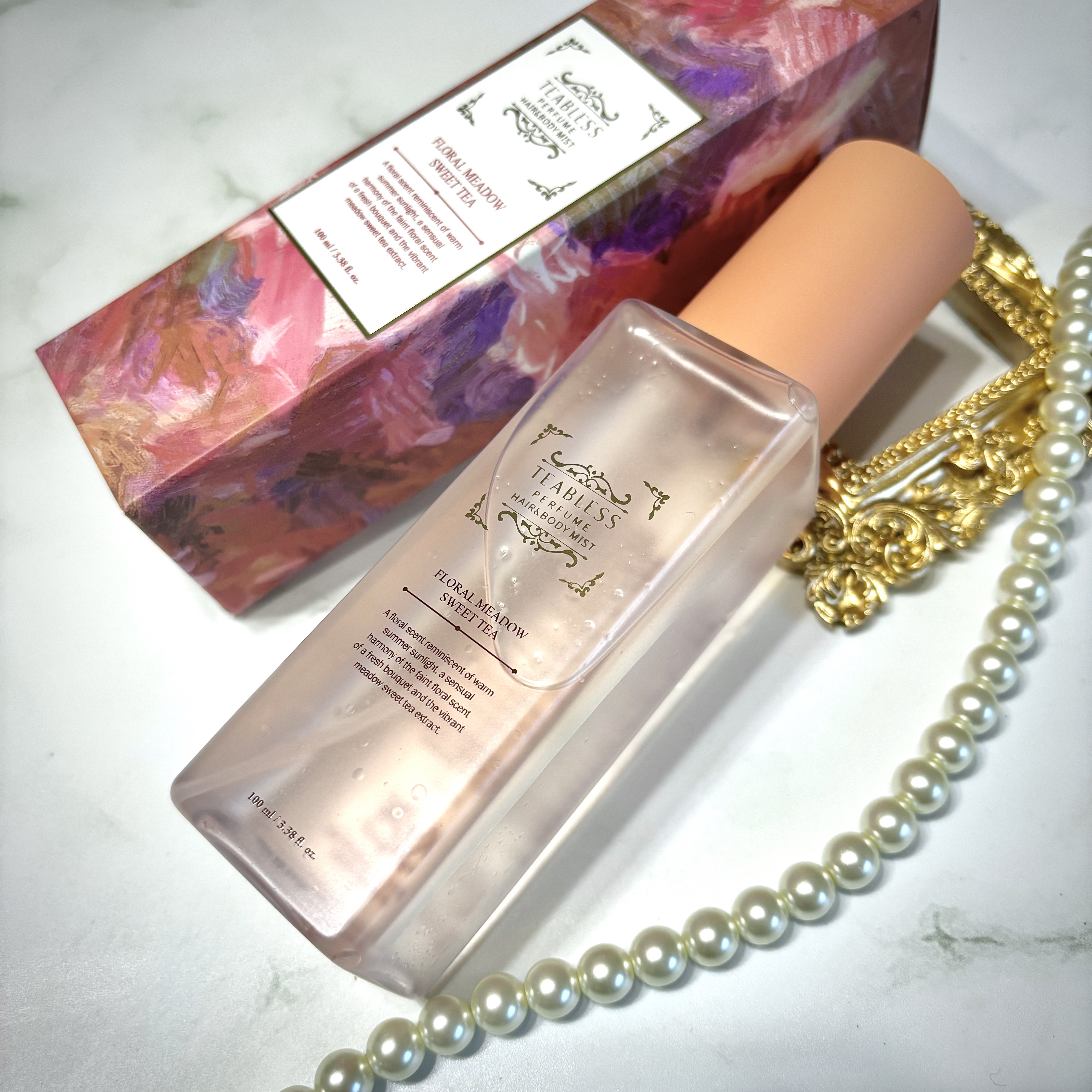 TEABLESS パヒュームヘア&ボディミスト フローラルメドウスウィートティーのクチコミ「＼メガ割おすすめ／


髪も体もいい香りに🧡🫧



▶︎TEABLESS
パヒュームヘア&ボ.....」（1枚目）