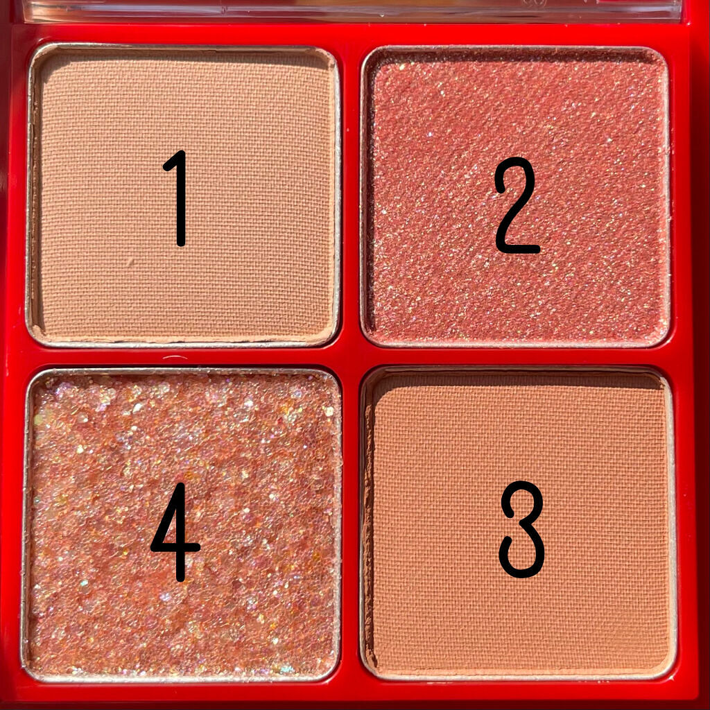 エアリー トゥインクル アイパレット 2021 Green Holidays Edition スターリーピンク/innisfree/アイシャドウパレットを使ったクチコミ（3枚目）