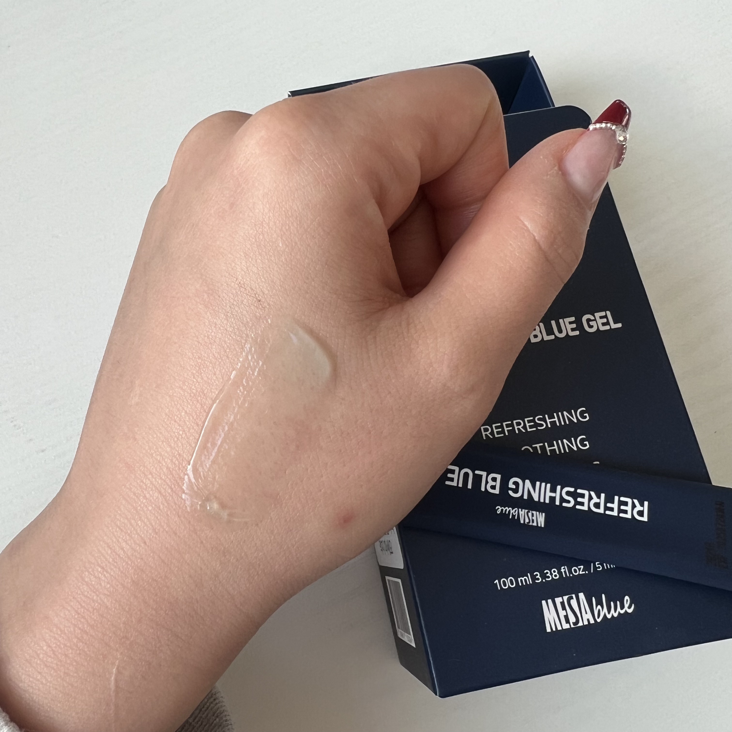 メサブルーリフレッシングブルージェル/MESAblue/フェイスクリームを使ったクチコミ（3枚目）