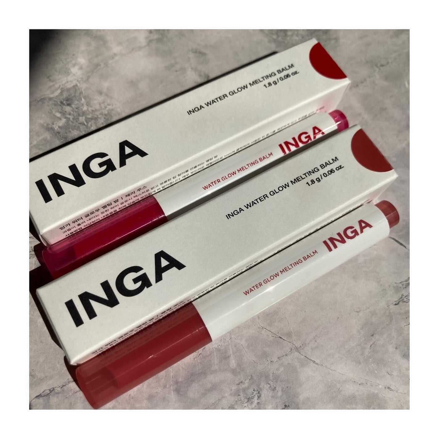 ウォーターグローメルティングバーム/INGA/口紅を使ったクチコミ(2枚目)