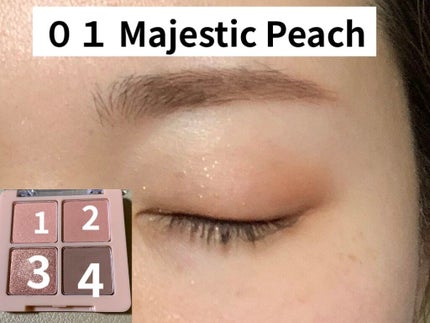 Peach Blush Toast cafe eye palette 01_Majestic Peach/NOTONE/アイシャドウパレットを使ったクチコミ(2枚目)