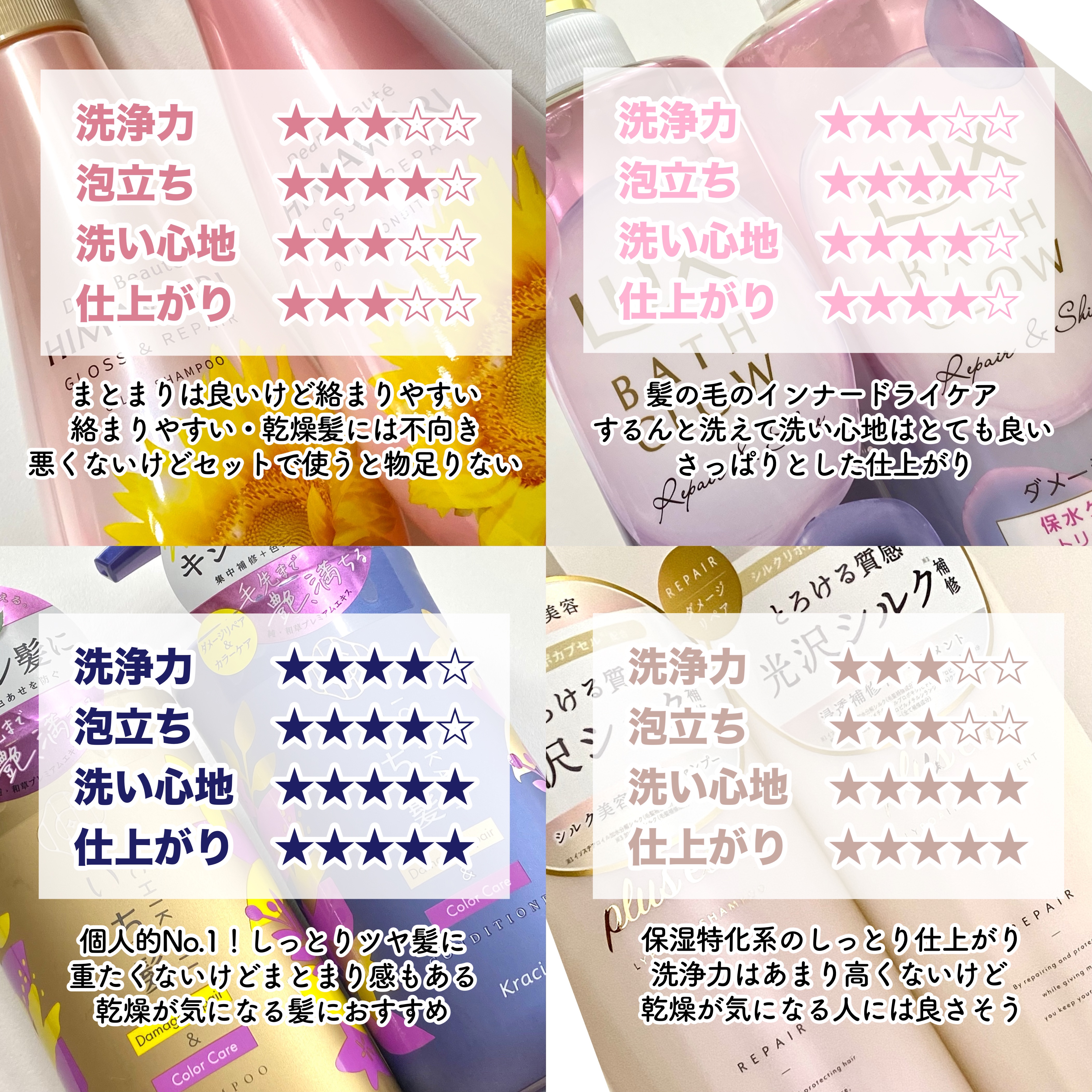 オイルインシャンプー／オイルインコンディショナー (グロス＆リペア)/ディアボーテ/市販シャンプーを使ったクチコミ（3枚目）