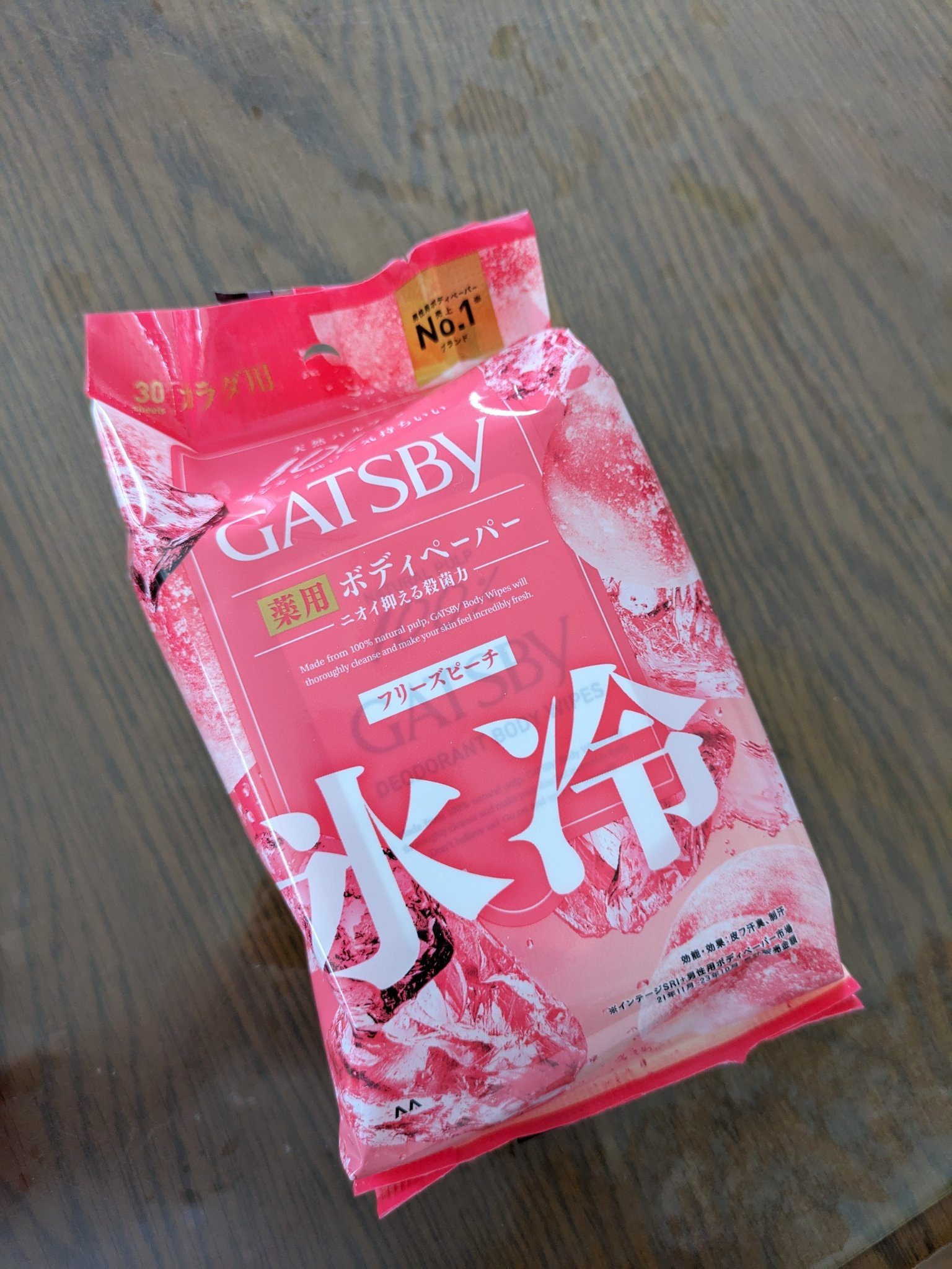 アイスデオドラント ボディペーパーN フリーズピーチ/ギャツビー/ボディシートを使ったクチコミ（1枚目）