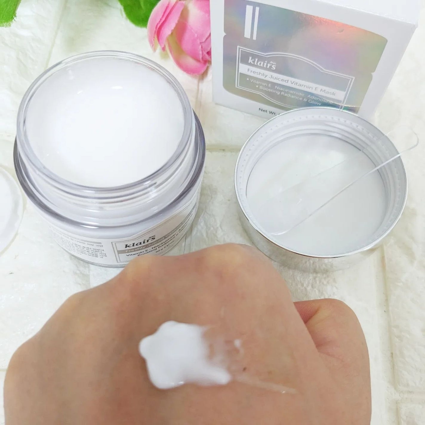 フレッシュリージュースドビタミンEマスク(90g)/Klairs/フェイスクリームを使ったクチコミ(5枚目)