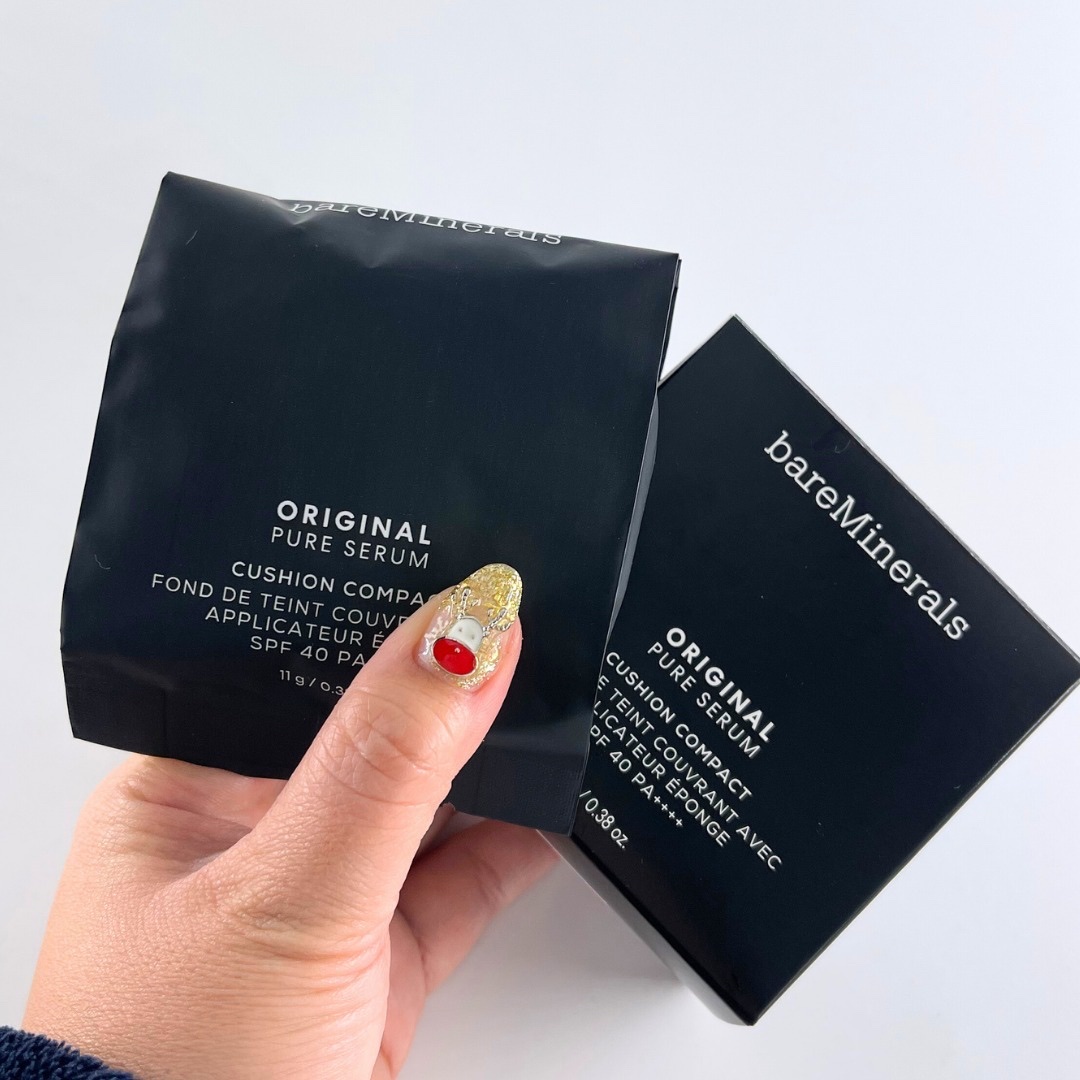 オリジナル ピュア セラム カバーアップ クッション ミディアムベージュ 12/bareMinerals/クッションファンデーションを使ったクチコミ（2枚目）