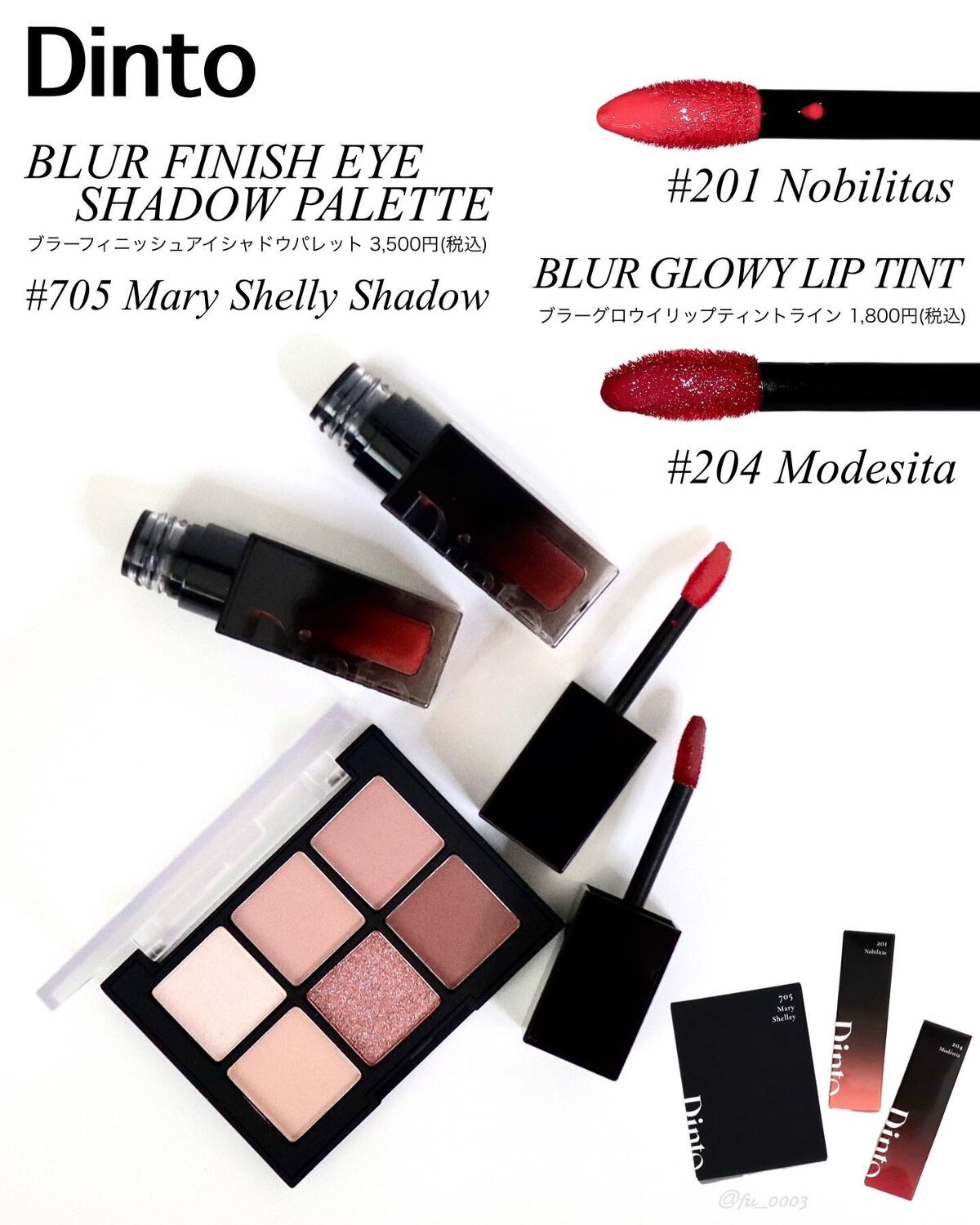 ブラーフィニシュシャドウパレット/Dinto/アイシャドウパレットを使ったクチコミ(2枚目)